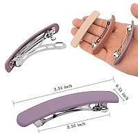 Atoden Womens Matte Barrettes 3 Pcs Flat French Vintage Hair Clips For Thin Fine Hair Strong Hold And Nonslip Hair Styling