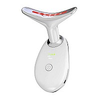 Floverkity Redlighttighteningdevice Antiwrinkles Light Hot Vibrationface Massager For Beauty Device White