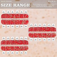 Belleboost 5000Pcs Resin Rhinestones Kits 23456Mm Flatback Jelly Rhinestones 3 Box Red Ab Non Hotfix Crystal Gems For Diy