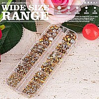 Belleboost Resin Rhinestones Kits 23456Mm Flatback Jelly Rhinestones 1 Box Mineral Gold Non Hotfix Crystal Gems For Diy Cr