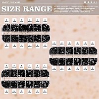 Belleboost 5000Pcs Resin Rhinestones Kits 23456Mm Flatback Jelly Rhinestones 3 Box Black Non Hotfix Crystal Gems For Diy C