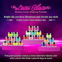 Sns Nails Dip Powder Kit Gelous Color Dipping Powder Set Lumi Glam Master 24Piece Set Longlasting Dip Powder Nail Color L