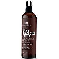 Botanic Hearth Onion Black Seed Hair Oil Soothes Itchy Scalp Strenghthens Hair With Castor Jojoba Coconut Oils Hair Fa