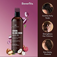 Botanic Hearth Onion Black Seed Hair Oil Soothes Itchy Scalp Strenghthens Hair With Castor Jojoba Coconut Oils Hair Fa