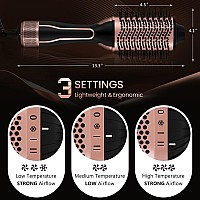 Dual Voltage Hair Dryer Brush Pritech Hot Air Brush 110V120V220V240V Ionic 1000W Blow Dryer Brush 4 In 1 Styler One Step Vo