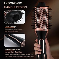 Dual Voltage Hair Dryer Brush Pritech Hot Air Brush 110V120V220V240V Ionic 1000W Blow Dryer Brush 4 In 1 Styler One Step Vo