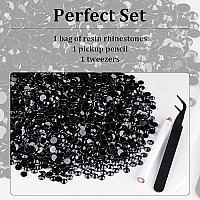 2000Pcs 6Mm Resin Rhinestones Bulk Black Flatback Round Jelly Rhinestones Bedazzling Non Hotfix Crystal Gems Large Quantity Who