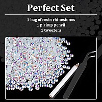 15000Pcs 2Mm Resin Rhinestones Bulk White Ab Flatback Round Jelly Rhinestones Bedazzling Non Hotfix Crystal Gems Large Quantity