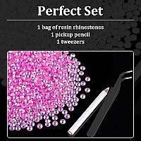 2500Pcs 5Mm Resin Rhinestones Bulk Pink Ab Flatback Round Jelly Rhinestones Bedazzling Non Hotfix Crystal Gems Large Quantity W