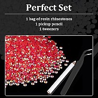 5000Pcs 2Mm Resin Rhinestones Bulk Red Ab Flatback Round Jelly Rhinestones Bedazzling Non Hotfix Crystal Gems Large Quantity Wh