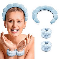 Erhiry Spa Headband For Washing Face And Makeup 3 Pack Of Terry Cloth Headbands With Non Slip Design Soft Face Wash Headband F