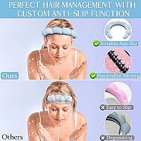 Erhiry Spa Headband For Washing Face And Makeup 3 Pack Of Terry Cloth Headbands With Non Slip Design Soft Face Wash Headband F