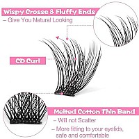 Cluster Lashes 96Pcs Individual Lashes Clusters Diy Lash Extensions C D Curl Mega Wispy False Eyelashes Clusters 816Mm Eyelash