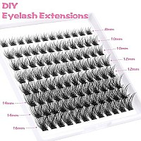 Cluster Lashes 96Pcs Individual Lashes Clusters Diy Lash Extensions C D Curl Mega Wispy False Eyelashes Clusters 816Mm Eyelash