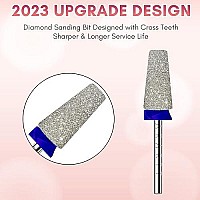 Makartt Electric Nail Drill Bits Tapered Barrel Carbide Diamond Sanding Bit For Nail Prep Shaping Upgrade Drill Tips With Cros