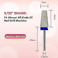 Makartt Electric Nail Drill Bits Tapered Barrel Carbide Diamond Sanding Bit For Nail Prep Shaping Upgrade Drill Tips With Cros