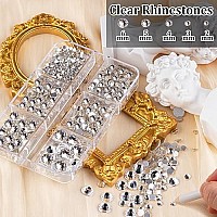 Colorful Face Gems For Makeup Set Flatback Gorgeous Charming Clear Gass Gem With Makeup Gluepicker Penciltweezerdualend Dot