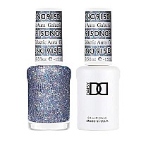 Dnd Gel Polish Set Glitter Collection Uv Gel Polish And Air Dry Nail Lacquer Matching Chipfree Polish Duo 915 Galactic Aura