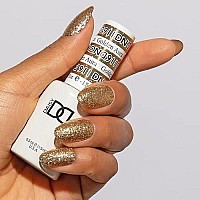 Dnd Gel Polish Set Glitter Collection Uv Gel Polish And Air Dry Nail Lacquer Matching Chipfree Polish Duo 911 Golden Aura