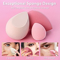 Makeup Sponge Set Foonbe Blender Sponges 7 Pcs For Liquid Cream And Powder Latex Free Makeup Sponges With 1 Mini Beauty Spong