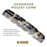 Kent 7T Tw All Fine Tooth Pocket Comb For Men Handmade Hair Grooming And Styling Comb Travel Comb For Mustache Beard And H