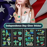 4Th Of July Temporary Tattoos Stickers American Flag Red White And Blue Party Supplies