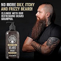 Viking Revolution Spiced Vanilla Beard Wash For Men With Argan Oil And Jojoba Oil Beard Softener And Strengthener Beard Shampo