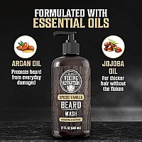 Viking Revolution Spiced Vanilla Beard Wash For Men With Argan Oil And Jojoba Oil Beard Softener And Strengthener Beard Shampo