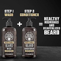 Viking Revolution Spiced Vanilla Beard Wash For Men With Argan Oil And Jojoba Oil Beard Softener And Strengthener Beard Shampo