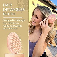 B To Z Edit Mini Hair Brush Detangler Travel Essentials For Women Gifts For Teen Girls Self Care Scalp Scrubber Cute Purs