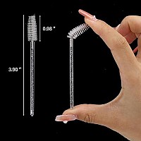 500 Pcs Disposable Mascara Wands Crystal Spoolies Brush For Eyelash Extensions Spooly Eyelash Eyebrow Brushes Lash Wand Applic