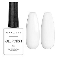 Makartt Gel Nail Polish 1 Pcs 15Ml White Gel Nail Polish For Uv Led Light Blanc Gel Polish Soak Off By Acetone For Manicure Diy