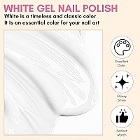 Makartt Gel Nail Polish 1 Pcs 15Ml White Gel Nail Polish For Uv Led Light Blanc Gel Polish Soak Off By Acetone For Manicure Diy