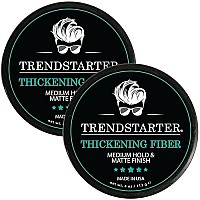 Trendstarter Thickening Fiber 4Oz Pack Of 2 Medium Hold Matte Finish Premium Hair Thickening Clay Pomade Waterbas