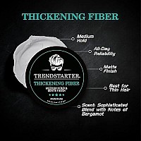 Trendstarter Thickening Fiber 4Oz Pack Of 2 Medium Hold Matte Finish Premium Hair Thickening Clay Pomade Waterbas