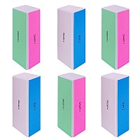 4 Way Nail Buffer Block 6 Pcs Nail Shine Buffers Blocks Files For Natural And Acrylic Nails Smoother Buffing Block Polisher F