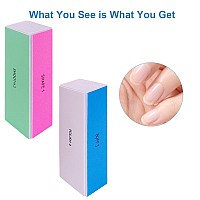 4 Way Nail Buffer Block 6 Pcs Nail Shine Buffers Blocks Files For Natural And Acrylic Nails Smoother Buffing Block Polisher F