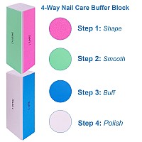 4 Way Nail Buffer Block 6 Pcs Nail Shine Buffers Blocks Files For Natural And Acrylic Nails Smoother Buffing Block Polisher F