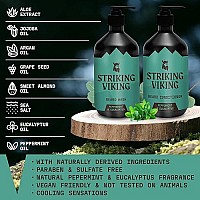 Striking Viking Beard Wash And Conditioner Peppermint Eucalyptus Paraben Sulfate Free Beard Shampoo Beard Conditioner