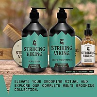 Striking Viking Beard Wash And Conditioner Peppermint Eucalyptus Paraben Sulfate Free Beard Shampoo Beard Conditioner