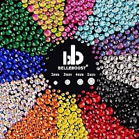 Rhinestones For Nails Manicure Kit With Nail Rhinestone Glue Gel Flat Back Glass Crystal Ab Mixed Color Iridescent Chameleon