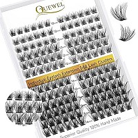 Quewel Lash Clusters 144 Pcs Eyelash Clusters Diy Eyelash Extensions D Curl Lash Clusters Ultrathin Band Soft Qd05Mix1016