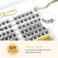 Quewel Lash Clusters 144 Pcs Eyelash Clusters Diy Eyelash Extensions D Curl Lash Clusters Ultrathin Band Soft Qd05Mix1016