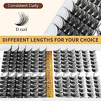 Quewel Lash Clusters 144 Pcs Eyelash Clusters Diy Eyelash Extensions D Curl Lash Clusters Ultrathin Band Soft Qd05Mix1016