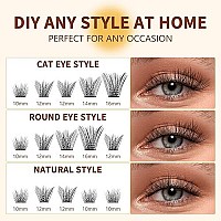 Quewel Lash Clusters 144 Pcs Eyelash Clusters Diy Eyelash Extensions D Curl Lash Clusters Ultrathin Band Soft Qd05Mix1016