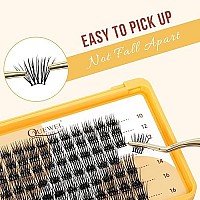 Quewel Lash Clusters Mix 1016Mm Cluster Lashes Eyelash Clusters Soft And Lightweight Barely Feel Lash Cluster Presence Suitable