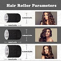 Hair Roller Set 18 Pcs Heatless Self Grip Rollers With Clips And Comb Salon Curlers For Diy Styles 3 Sizes In 1 Set By Sungen