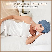 Naturekess 22 Momme 100 Mulberry Silk Bonnet For Women Hair Care Silk Sleep Cap With Double Layer Shower Cap Silk Hair Wrap F