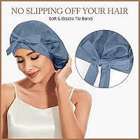 Naturekess 22 Momme 100 Mulberry Silk Bonnet For Women Hair Care Silk Sleep Cap With Double Layer Shower Cap Silk Hair Wrap F