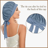 Naturekess 22 Momme 100 Mulberry Silk Bonnet For Women Hair Care Silk Sleep Cap With Double Layer Shower Cap Silk Hair Wrap F